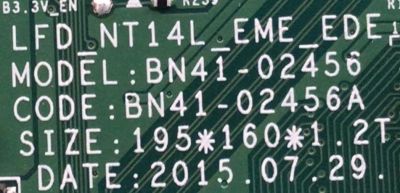 MAIN PARA MONITOR SAMSUNG / NUMERO DE PARTE BN94-10384R / BN41-02456A / BN97-10416B / BN9410384R / 10384R / DISPLAY BN96-38797A / LSF750HL04-G01 /  MODELO LH75EDEPLGC/GO - Imagen 4